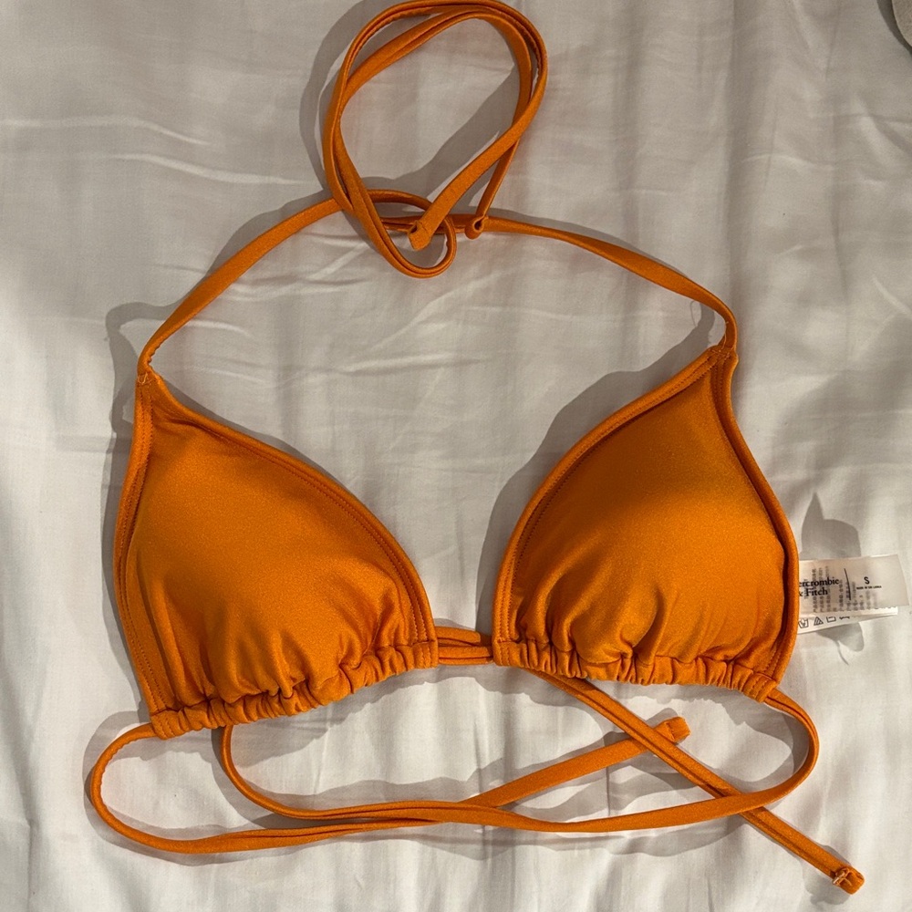Abercrombie & Fitch Vibrant Orange Triangle Bikini Top